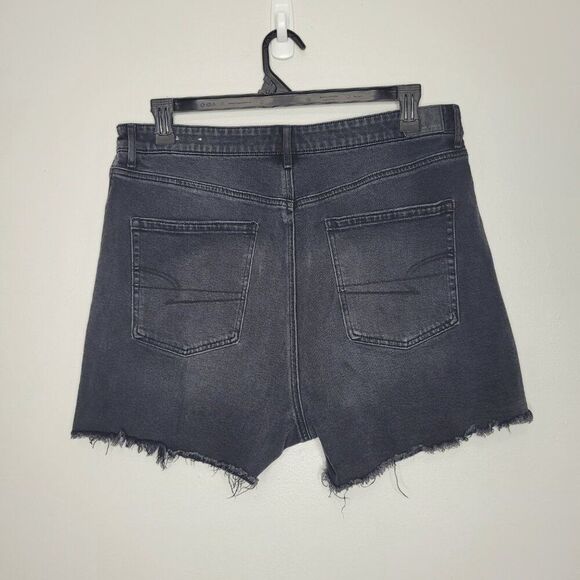 American Eagle highest rise 90's boyfriend shorts black size 16 - Picture 2 of 7